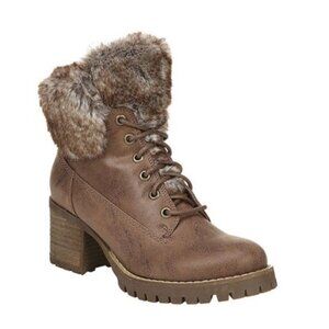 Carlos by Carlos Santana Gabby Fur Lace Up Bootie